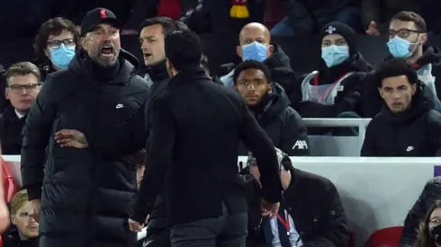 Klopp vs. Arteta: pelea de técnicos en el Liverpoll-Arsenal.