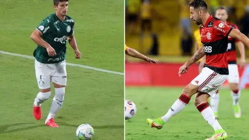 Benjamín Kuscevic y Mauricio Isla chocan en la final de Copa Libertadores.