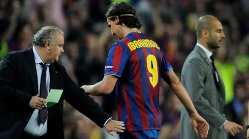 Zlatan Ibrahimovic con la camiseta del Barcelona