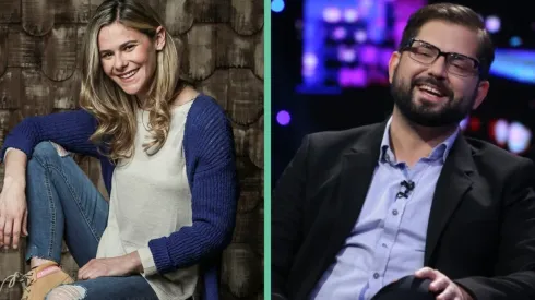 Montserrat Ballarin y Gabriel Boric.