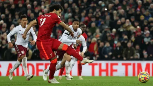Mohamed Salah convirtió el único gol del partido ante el Aston Villa.