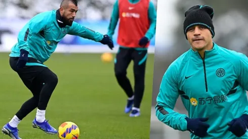 El Inter entrenó con una bajísima temperatura este viernes en el laboratorio del Inter de Milán