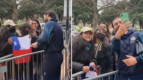 Ben Brereton recibió el cariño de la hinchada chilena.