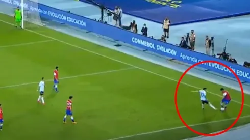 Maripán contra Lionel Messi en la Copa América