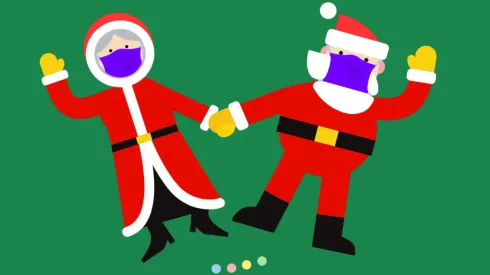 El buscador festeja la navidad 2021.