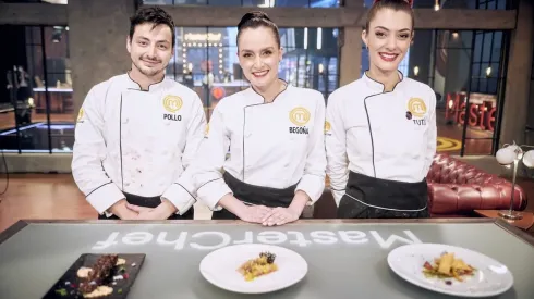 Los tres finalistas de la segunda temporada de Masterchef Celebrity.