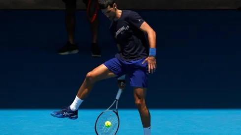 Djokovic entrena de cara a lo que será el Abierto de Australia