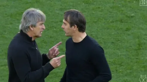 Cruce tenso entre Manuel Pellegrini y Julen Lopetegui tras el partido.