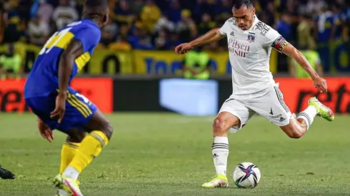 Gabriel Suazo ante Boca Juniors en el último partido de la pretemporada de Colo Colo.