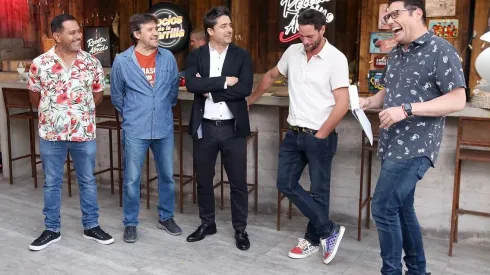 Socios de la Parrilla y los actores de Machos.