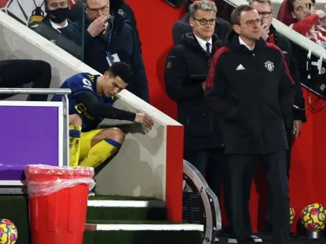 El tremendo enojo de CR7 con Rangnick por sustituirlo al 70'