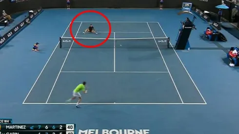 Garin logró un gran punto pese a caerse en la cancha