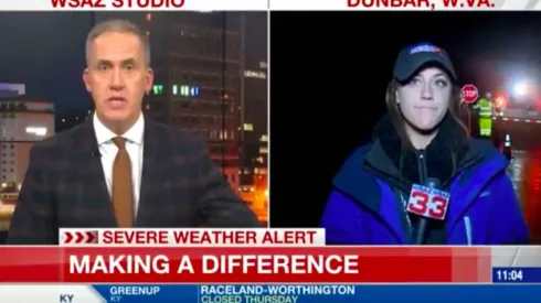 El momento previo al atropello de la periodista.