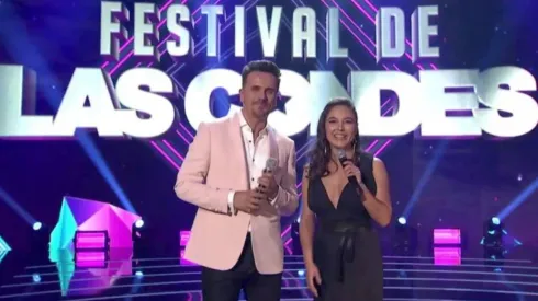 Sergio Lagos y Ángeles Araya animadores del Festival de Las Condes 2022