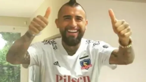 Arturo Vidal es pura alegría tras el título de la Supercopa de Colo Colo