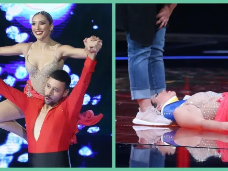 Pía María sufre accidente en Aquí se Baila