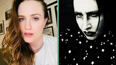 Evan Rachel Wood y Marilyn Manson.