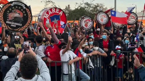 Banderazo de los hinchas de la Roja en Calama en la previa del duelo contra Argentina.
