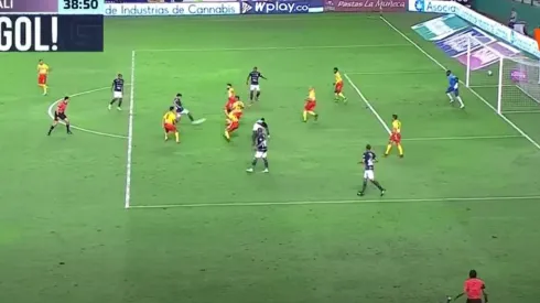 Sebastián Leyton aprovechó un error en la defensa de Deportivo Pereira