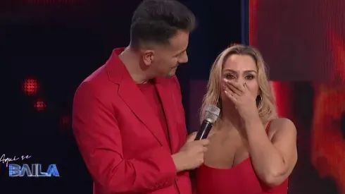 Yasmín Valdés al momento de su despedida en Aquí se Baila.