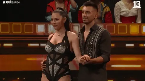 Gianella Marengo y su pareja en Aquí se Baila.