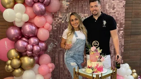 Nano Calderón y su polola Rebeca Naranjo.