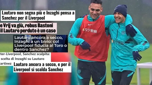 La Gazzetta dello Sport insiste que la decisión entre Lautaro Martínez y Alexis Sánchez se decidirá en los entrenamientos previos a Inter-Liverpool