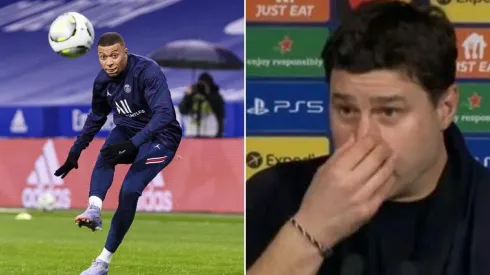 El DT parisino la pasó pésimo en la celebración del gol de Mbappé.