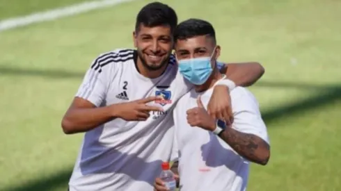 Soto compartió con sus compañeros en el último partido en La Serena