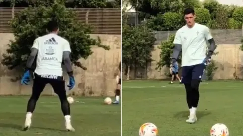 El ex cruzado se lució en las practicas del club español.