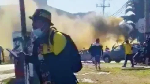 El sector cercano al mall de La Serena se convirtió en un campo de batalla.