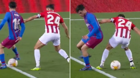 Pedri González se lanzó un túnel riquelmiano ante Balenziaga.