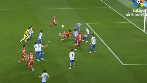 Okazaki enmudeció a la Rosaleda con golazo de chilena