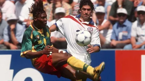 Rigobert Song y Marcelo Salas en el Mundial de Francia 1998