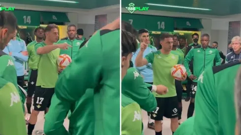 Joaquín fue el encargado de dar el el discurso en el camarín.