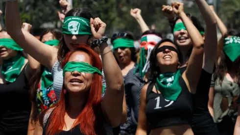 Performance de "Un violador en tu camino" de LASTESIS