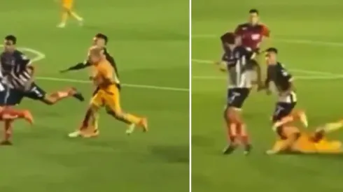 Yeferson Soteldo recibió un tremendo golpazo de Matías Kranevitter.