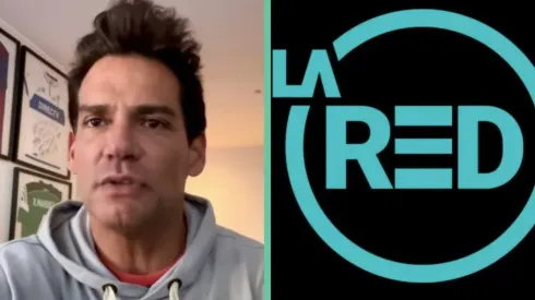 Cristián de la Fuente y el actual logo de La Red.