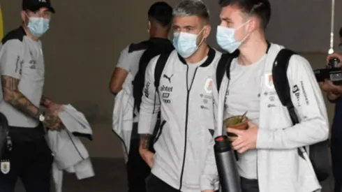 Uruguay en su llegada a Chile este lunes