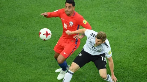 Gonzalo Jara en la Copa Confederaciones frente a Alemania
