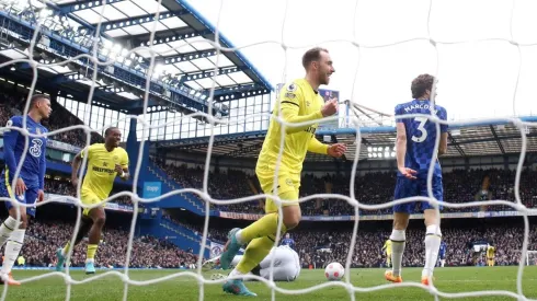 Christian Eriksen marcó el segundo gol del Brentford.