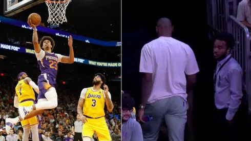 Lebron James se fue antes de que terminara el partido ante los Suns