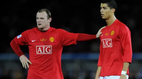 Wayne Rooney y Cristiano Ronaldo juntos en Man United en 2008