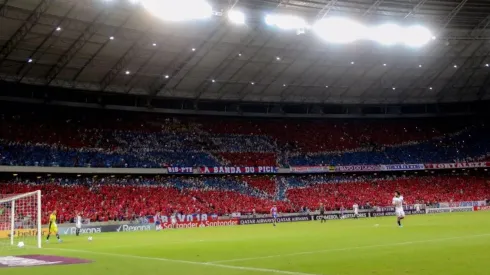 El mosaico que fue preparado por los hinchas de Fortaleza en Brasil.