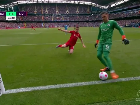 Ederson casi se hace un autogol pero resuelve con sangre fría