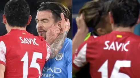 Los tirones de pelo de Savic a Grealish en Champions League