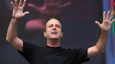 Stefan Kramer durante su reciente presentación en Lollapalooza Chile 2022.