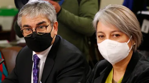 Ministros de Hacienda, Mario Marcel; y Trabajo, Jeannette Jara