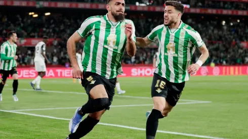 Borja Iglesias y el 1-0 parcial del Betis en la final de la Copa del Rey.