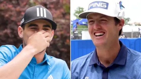 Las risas no faltaron con los chistes de los dos golfistas chilenos.